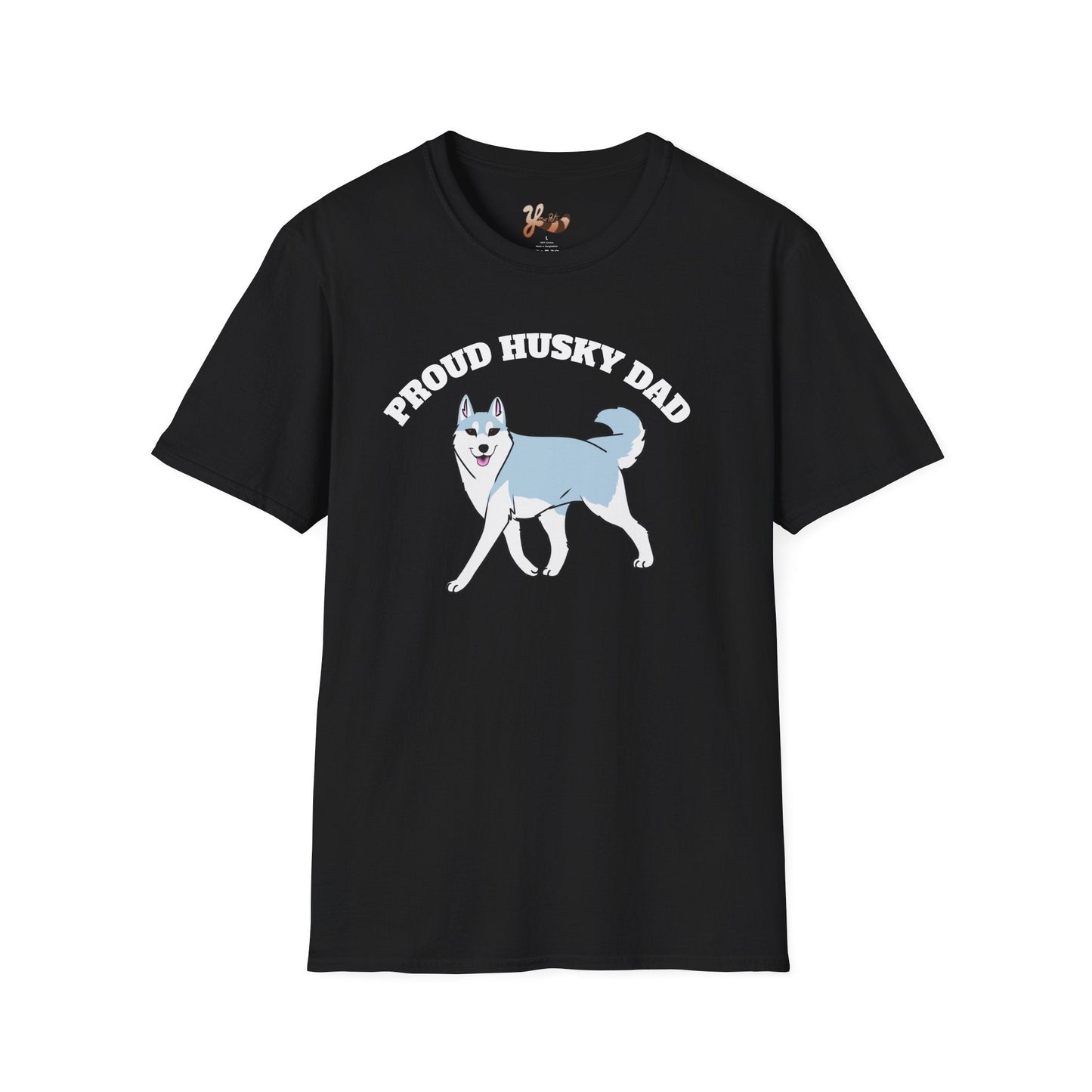 Husky Dad T-Shirt- silver