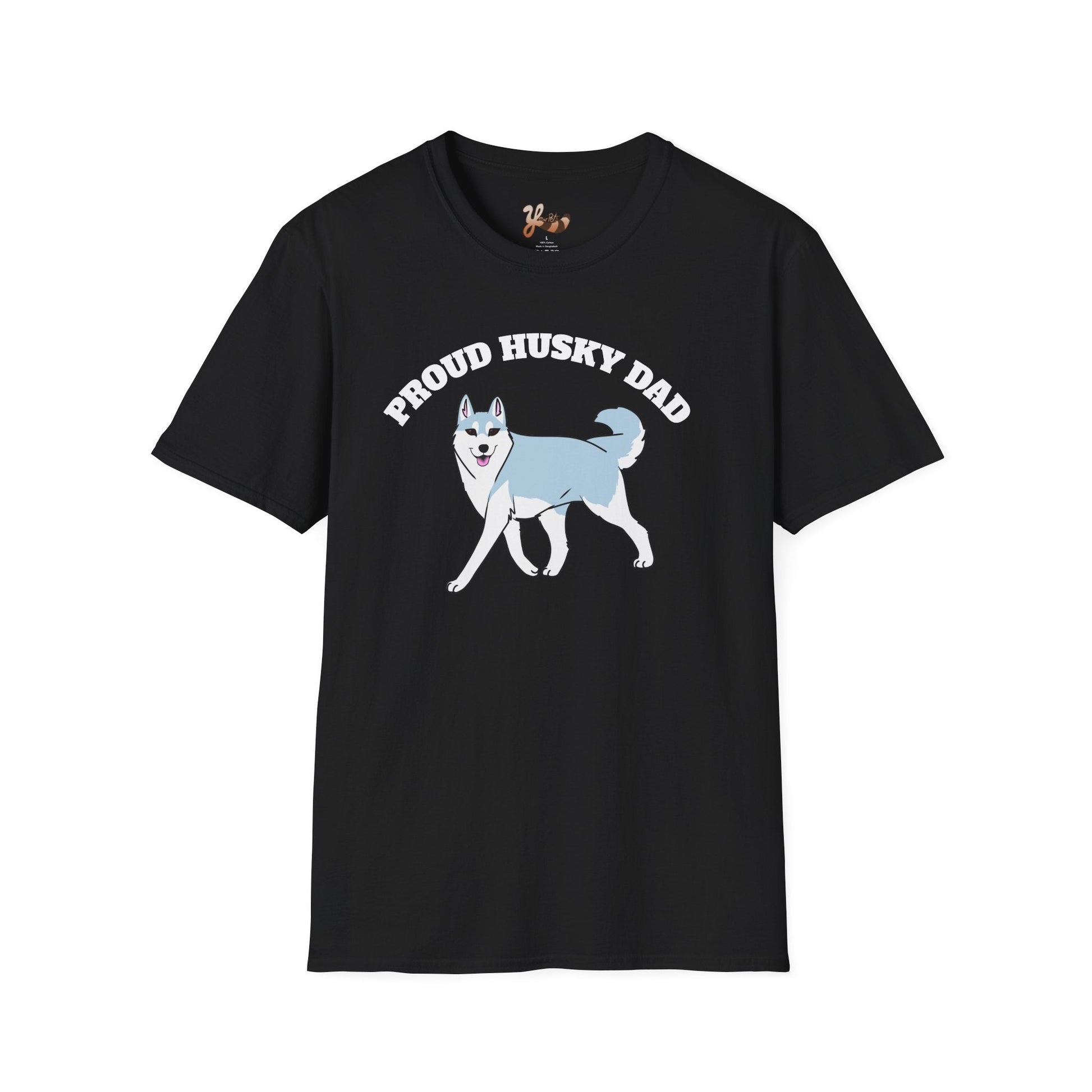 Husky Dad T-Shirt- silver