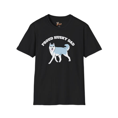 Husky Dad T-Shirt- silver