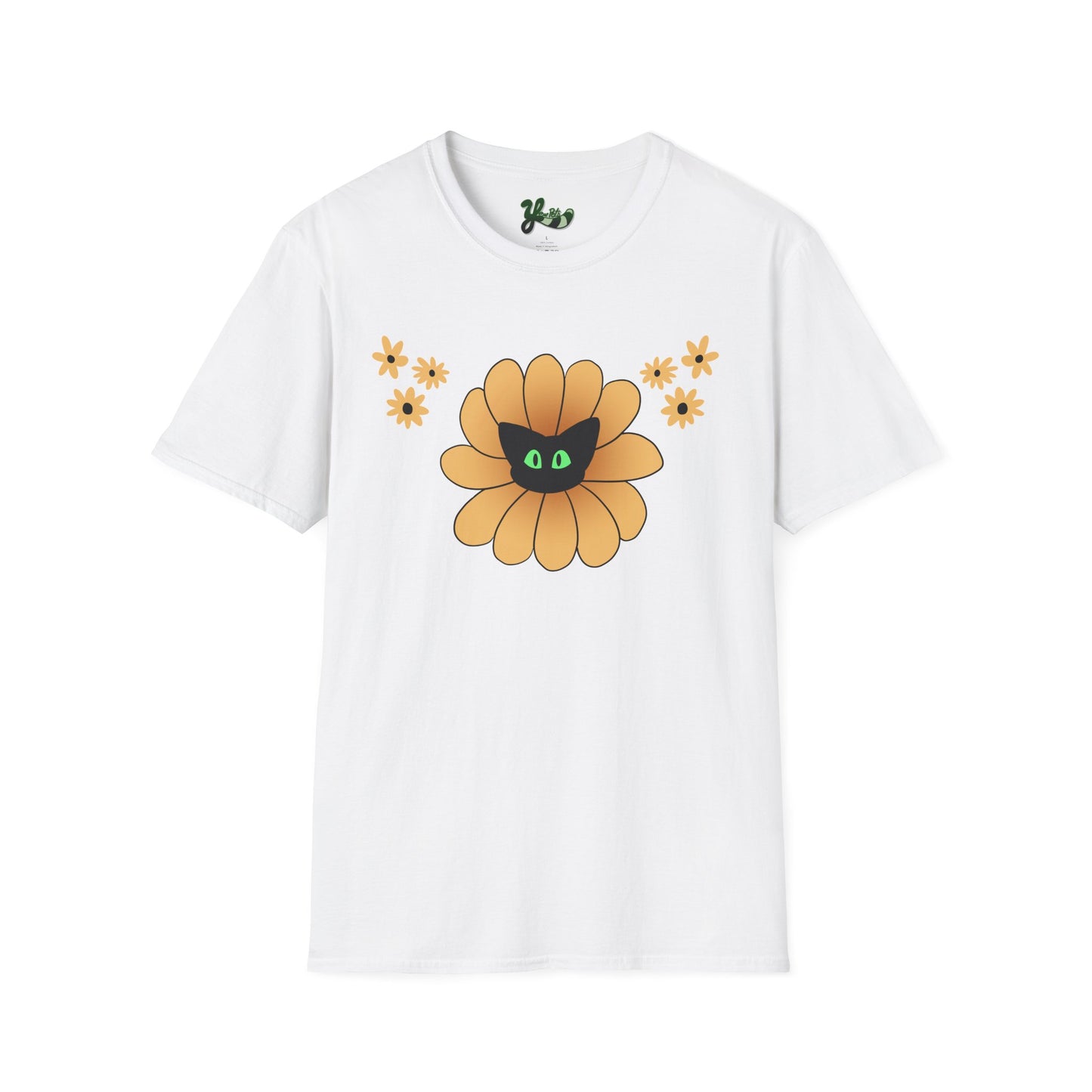 Black Cat Sunflower T-Shirt