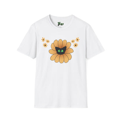 Black Cat Sunflower T-Shirt