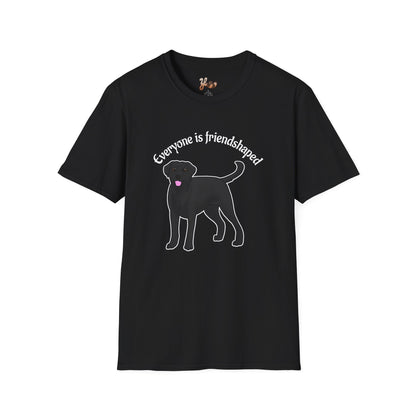 Black Lab T-Shirt- Everyone is Friendshaped