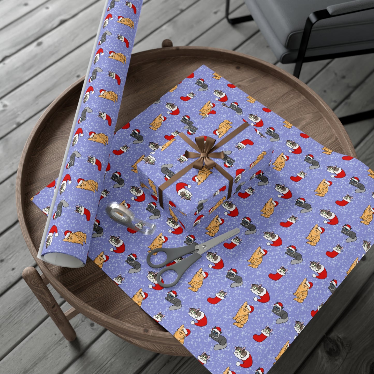 Cats in hats wrapping paper