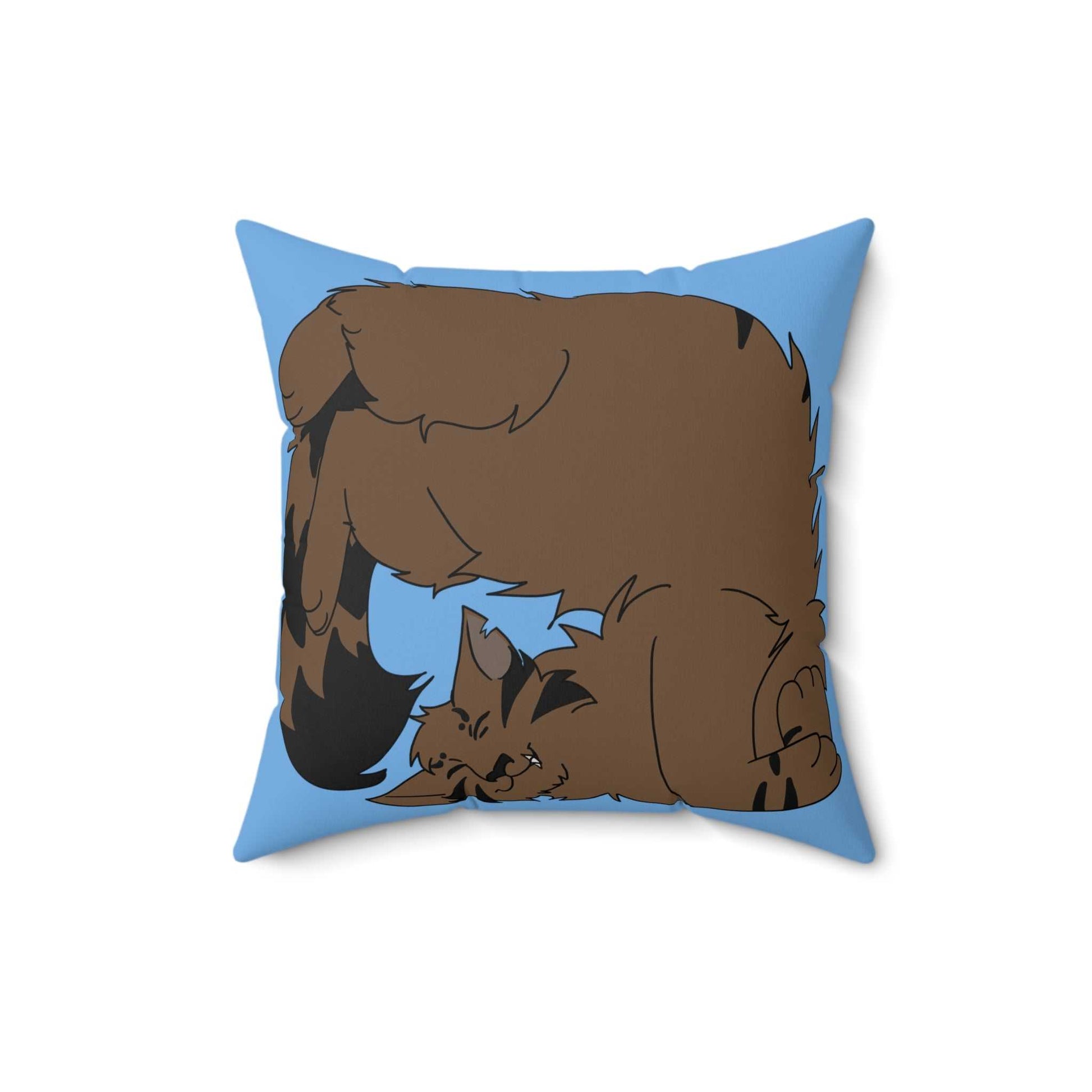 Cat pillow brown tabby
