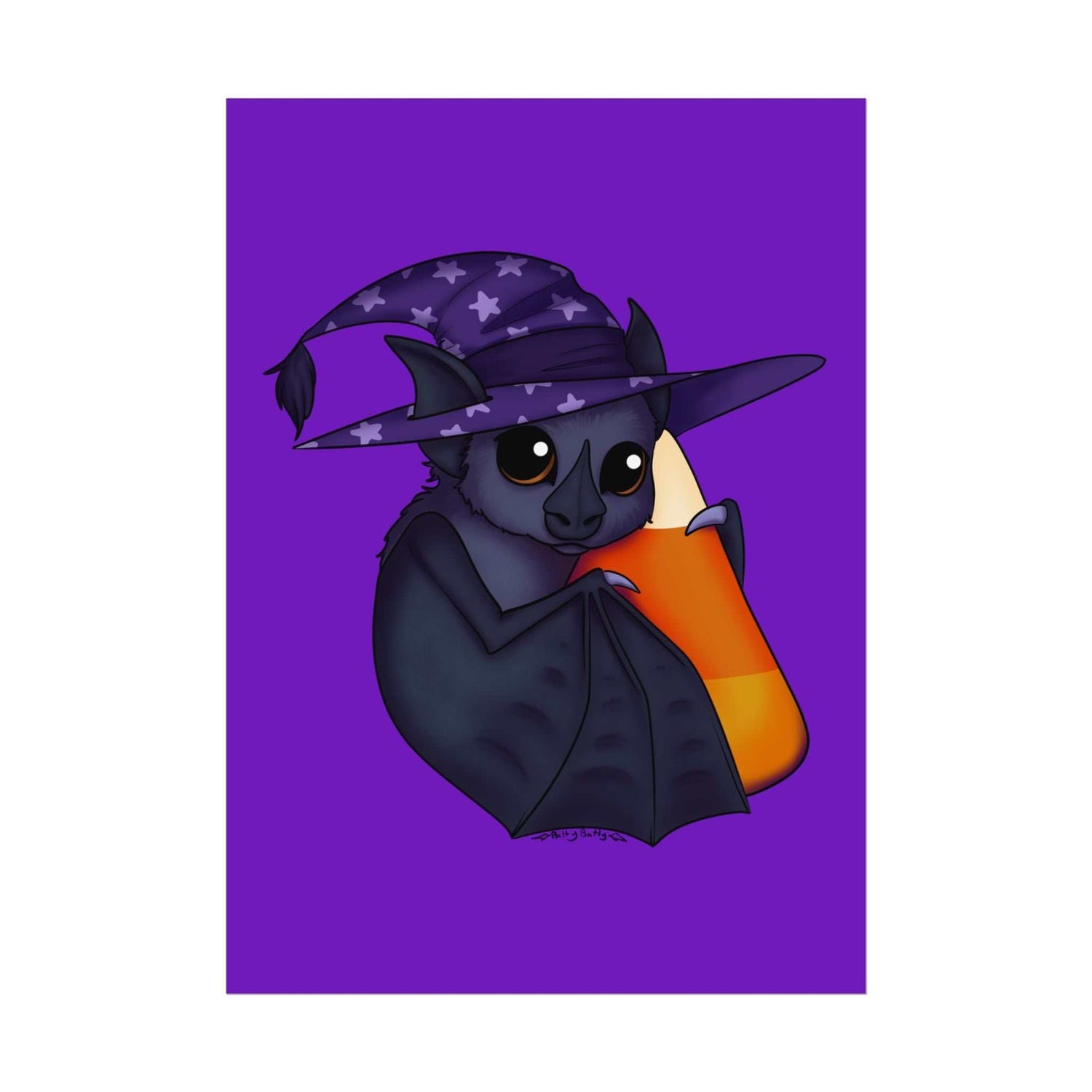 Bat and Candy Corn Print