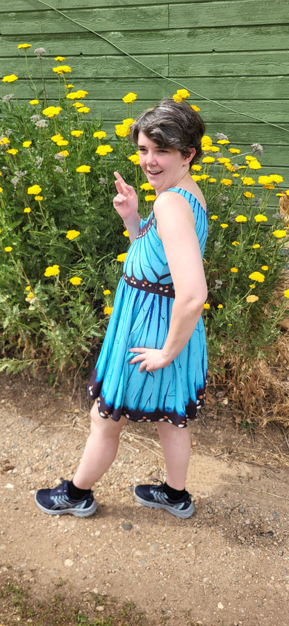 Blue Morpho Butterfly Dress- Light Design