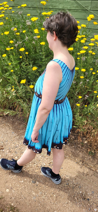 Blue Morpho Butterfly Dress- Light Design