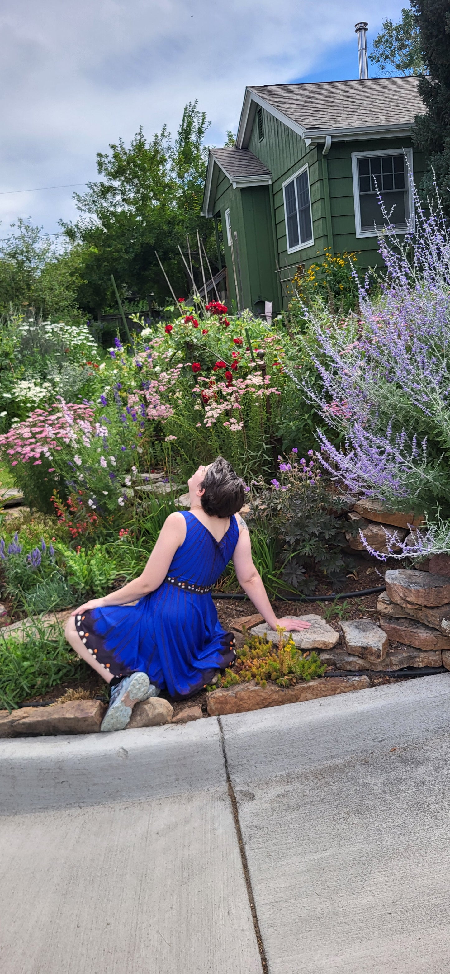 Blue Morpho Butterfly Dress- Natural design