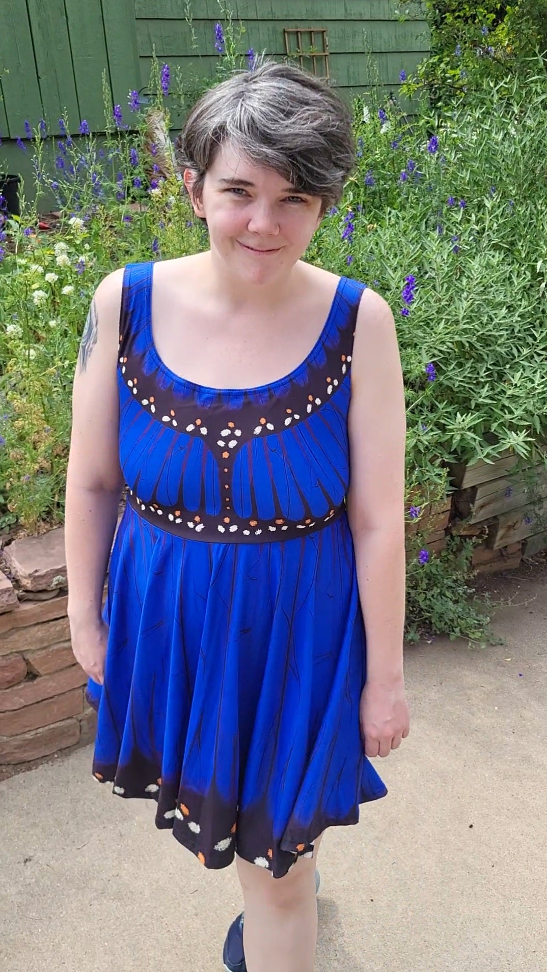 Blue Morpho Butterfly Dress- Natural design