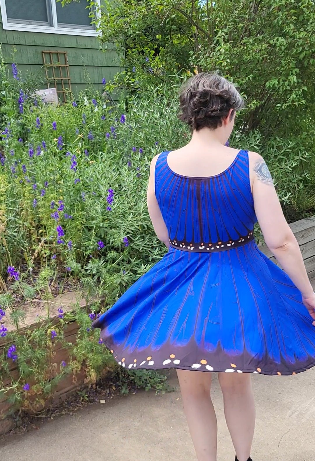 Blue Morpho Butterfly Dress- Natural design