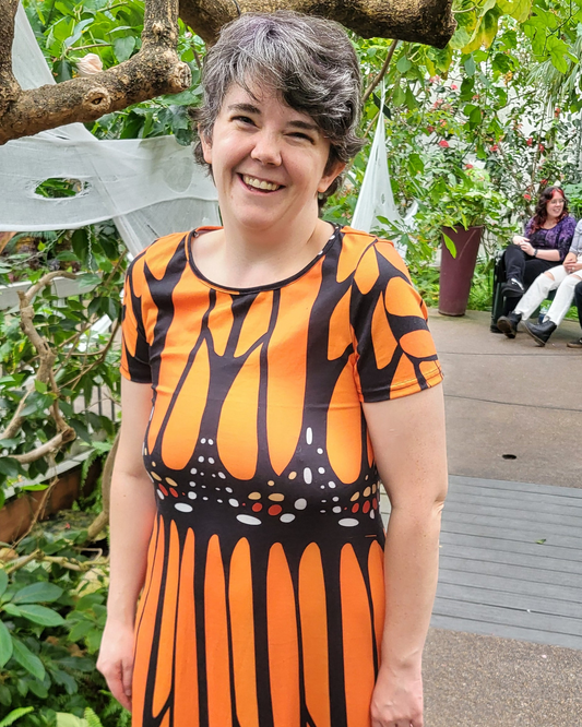 Monarch butterfly dress- Maxi dress with sleeves