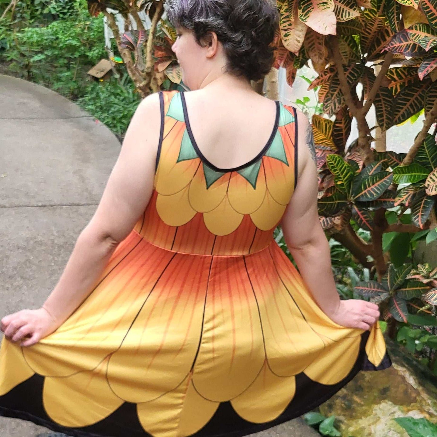 Sunflower Dress back