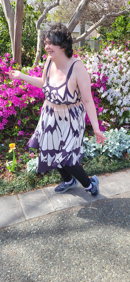 White Tree Nymph Sleeveless Skater Dress