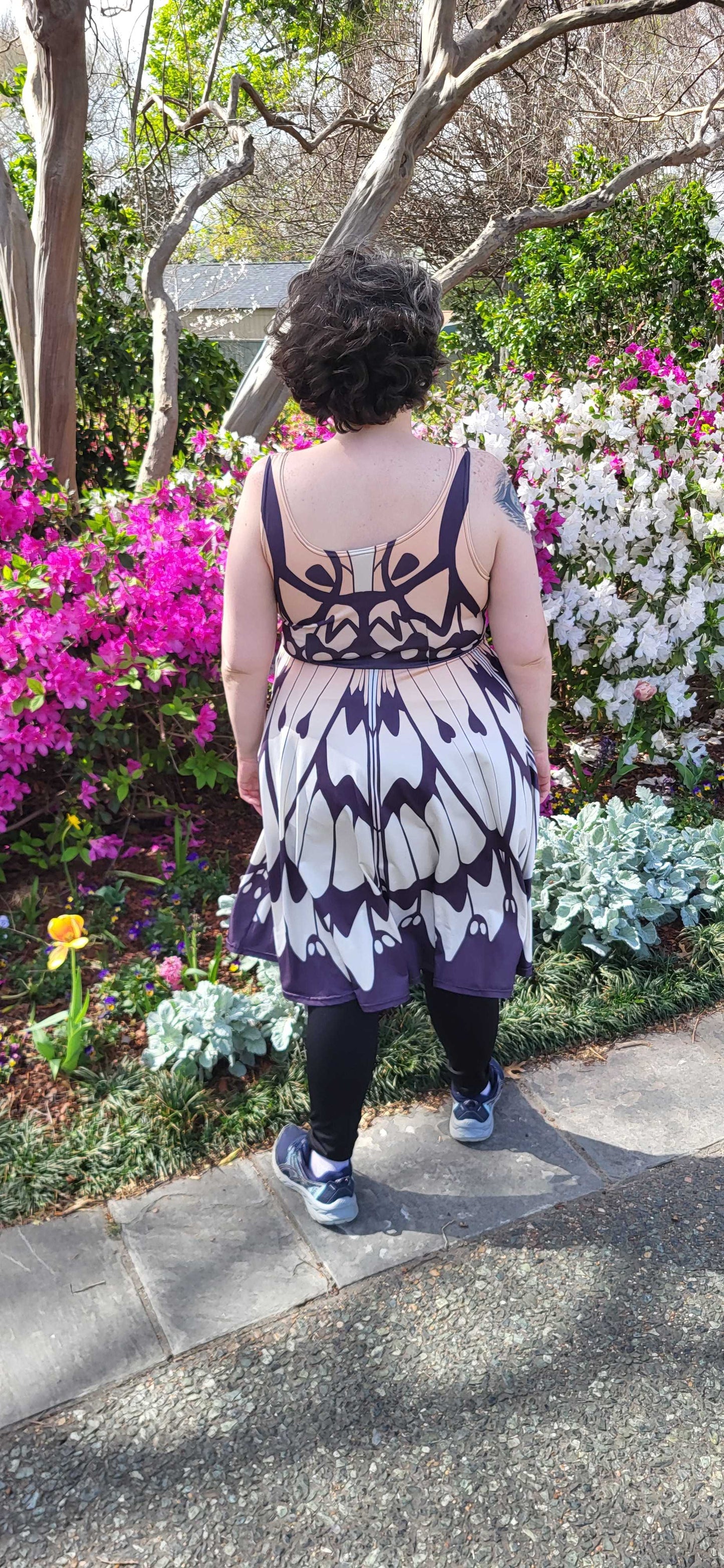 White Tree Nymph Sleeveless Skater Dress