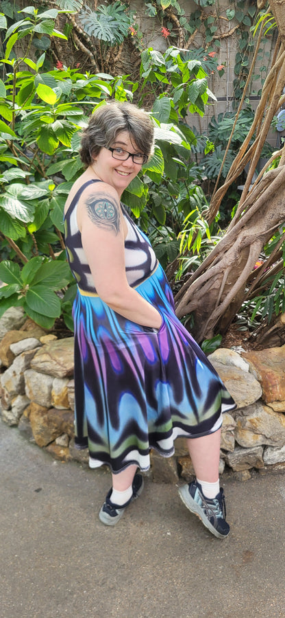 Clipper Butterfly Sleeveless Skater Dress