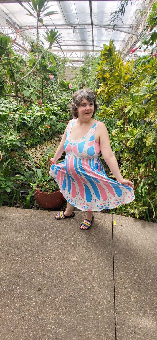 Transgender pride dress- skater dress