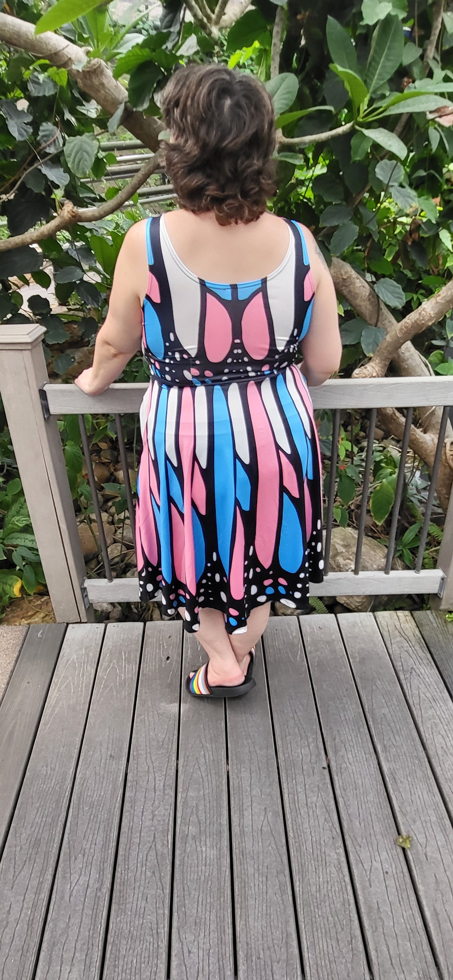 Trans pride dress- black lines
