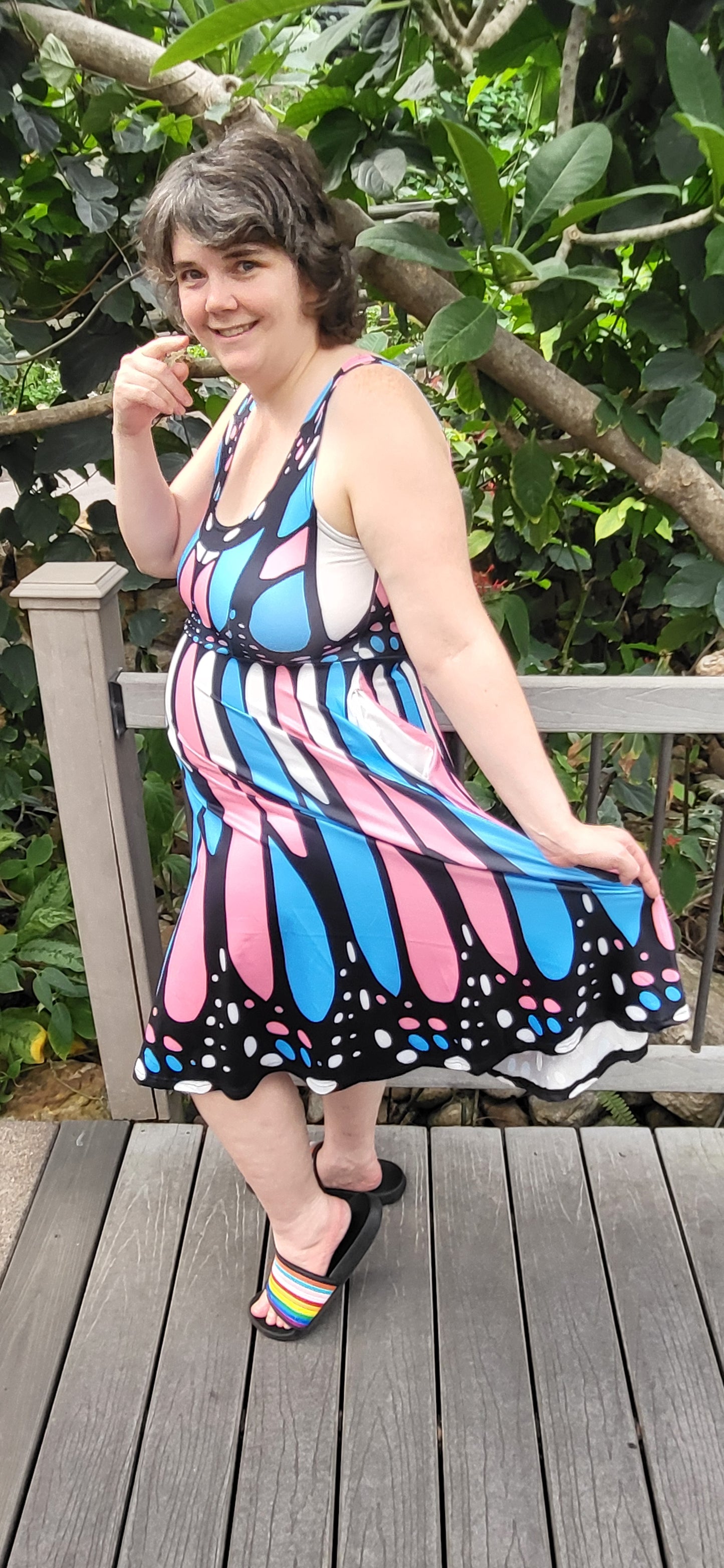 Trans pride dress- black lines