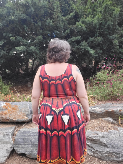 Atlas Moth dress- Russet