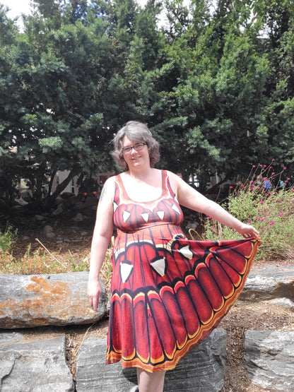 Atlas Moth dress- Russet
