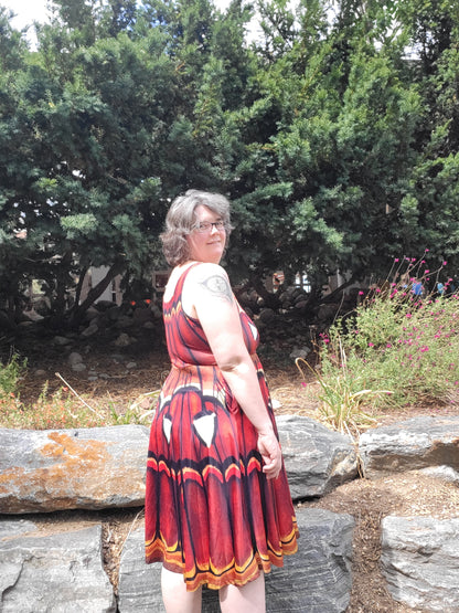 Atlas Moth dress- Russet