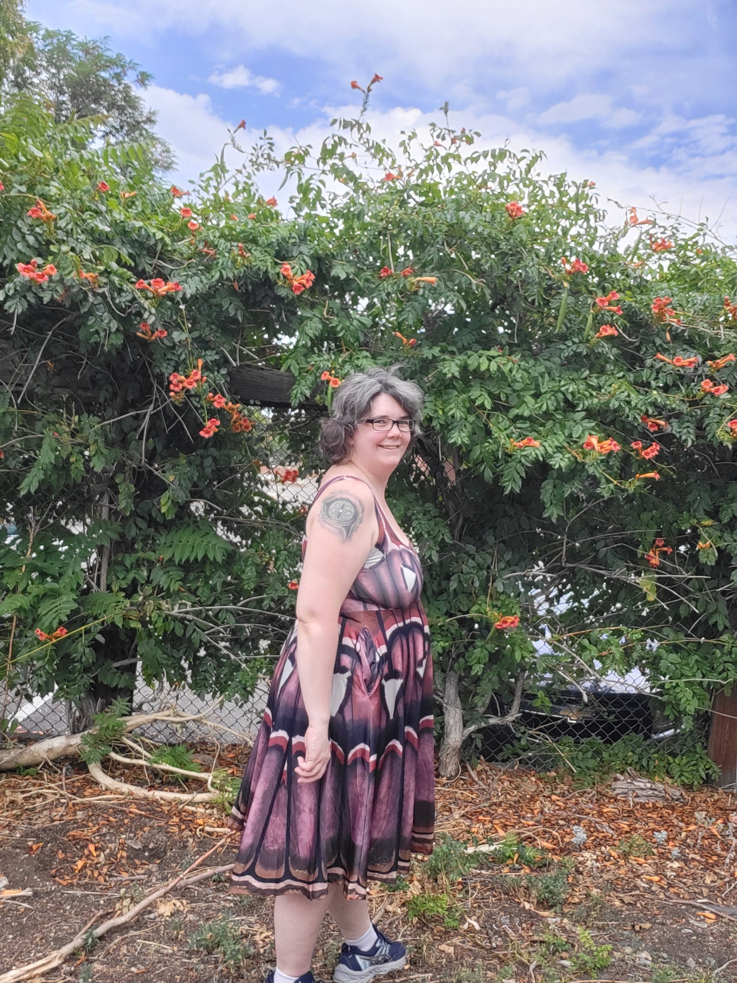 Atlas moth dress- Earthy