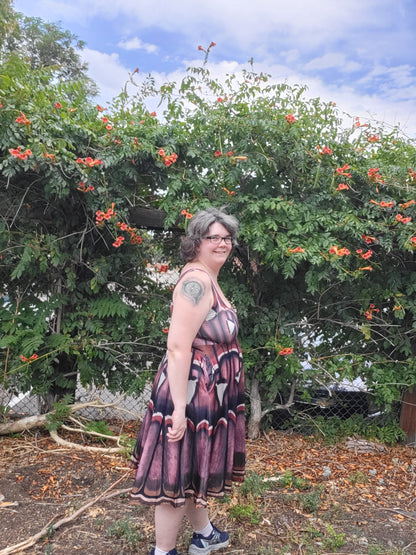 Atlas moth dress- Earthy