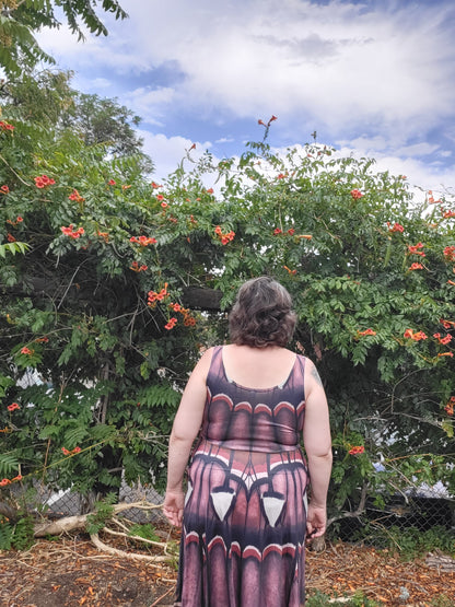 Atlas moth dress- Earthy