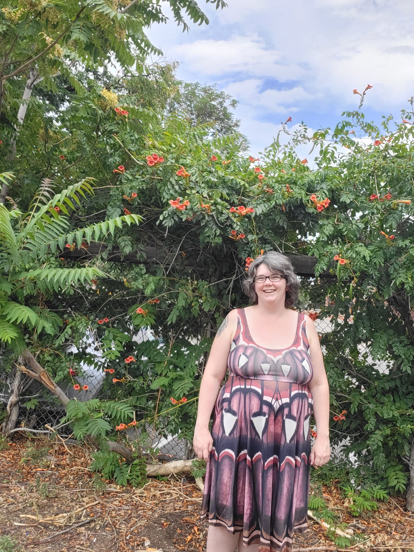 Atlas moth dress- Earthy