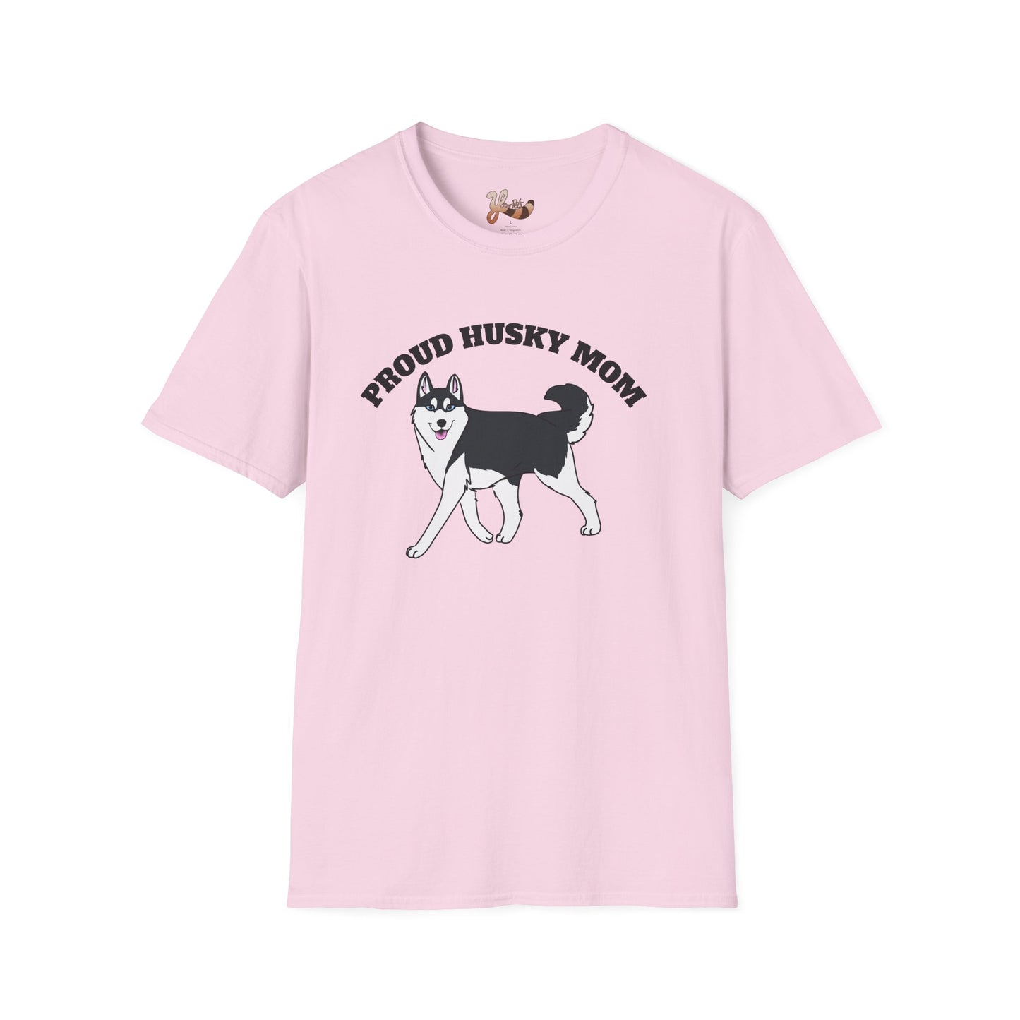 Proud Husky Mom T-Shirt- Black