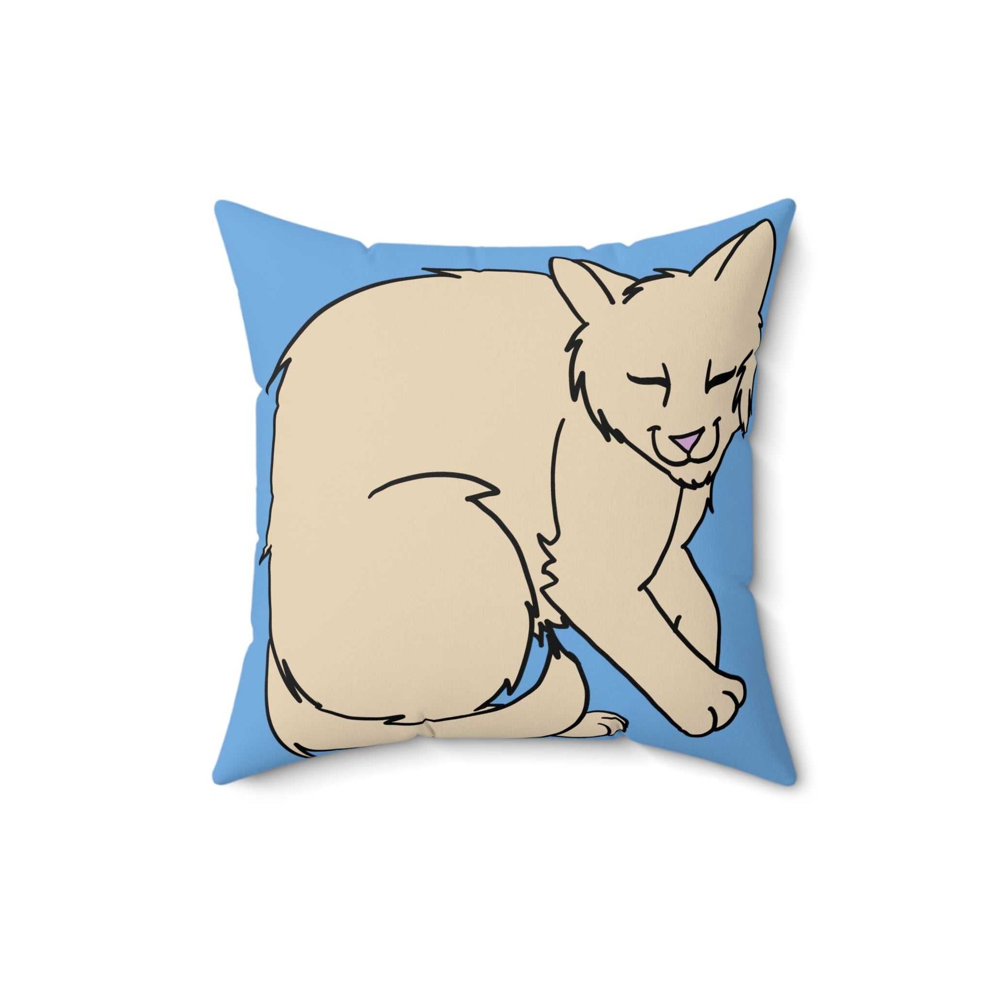 Cat pillow white