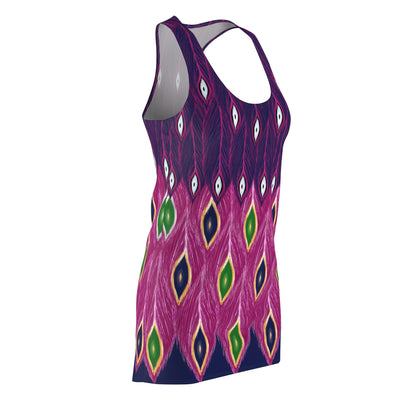 Magenta Peacock Dress