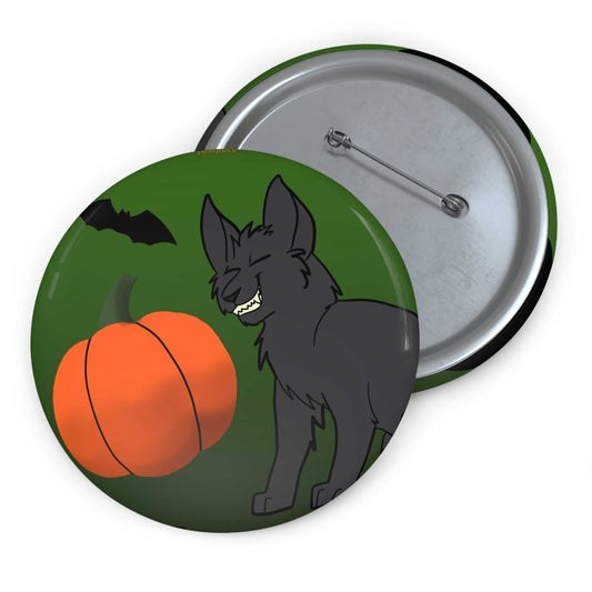 Black Cat Halloween Button