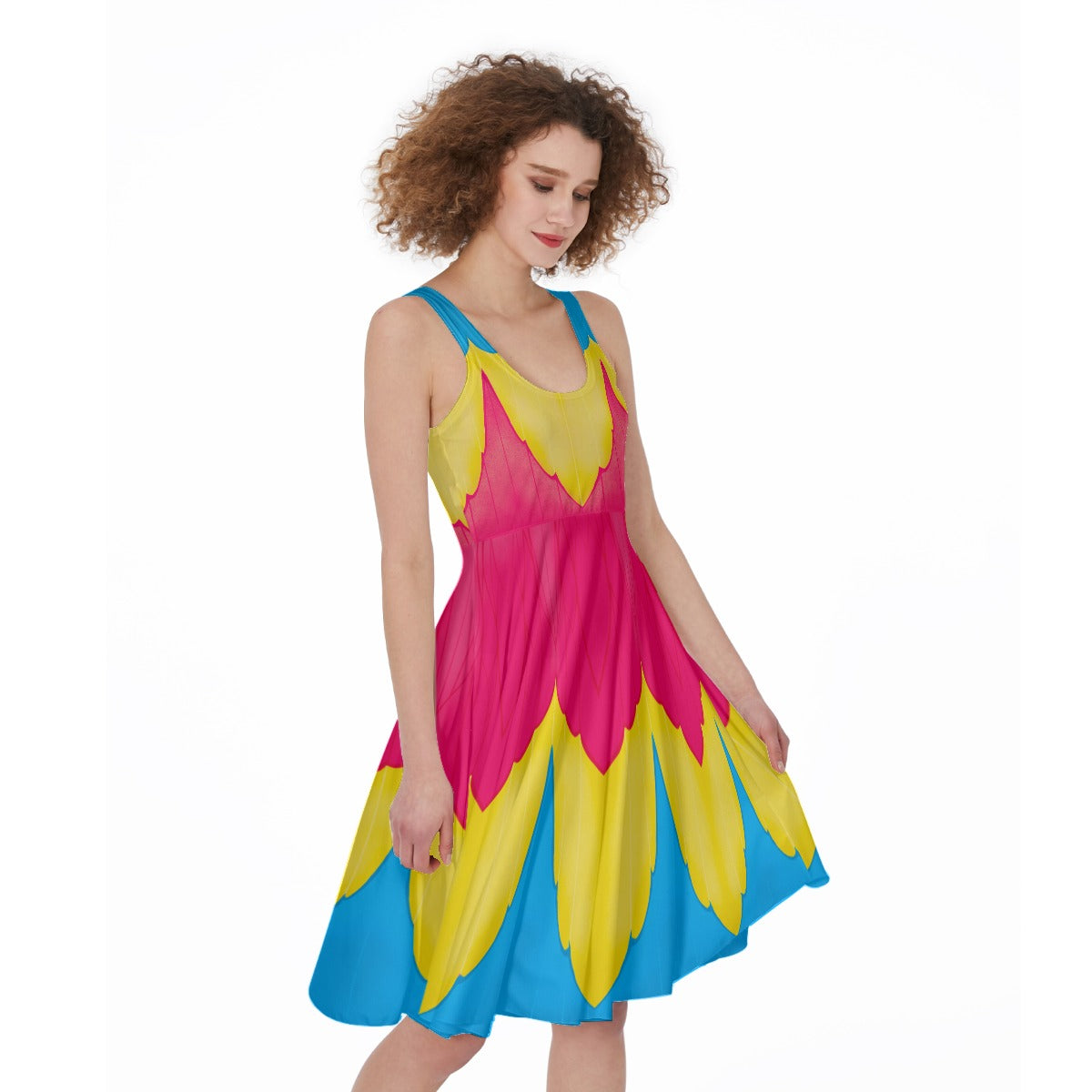 Pansexual pride dress- skater dress