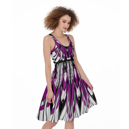 Asexual pride dress- skater dress
