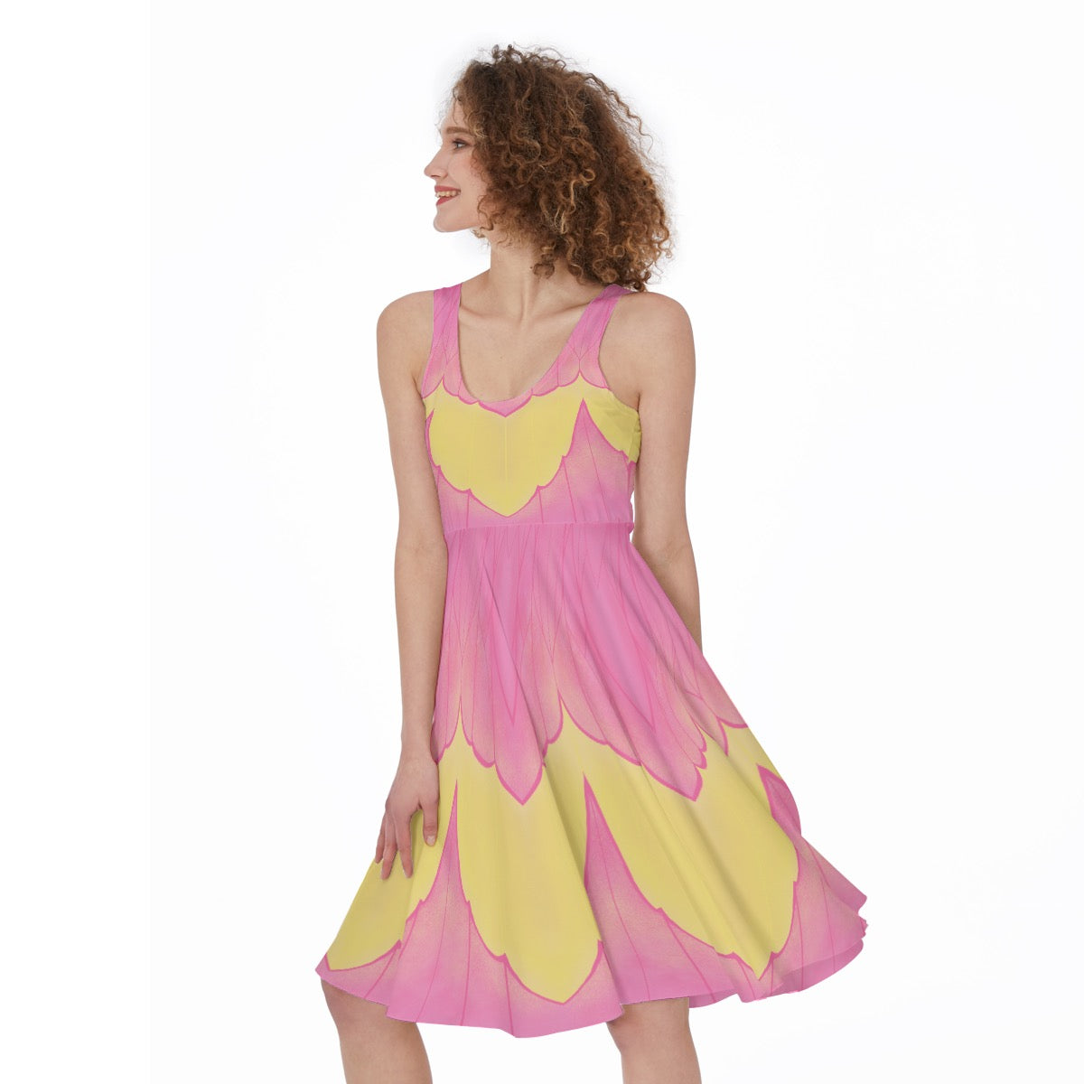 Rosy Maple Moth Sleeveless Skater Dress