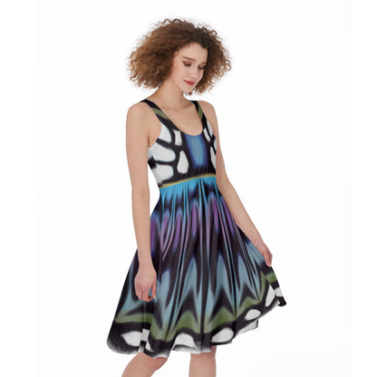 Clipper Butterfly Sleeveless Skater Dress