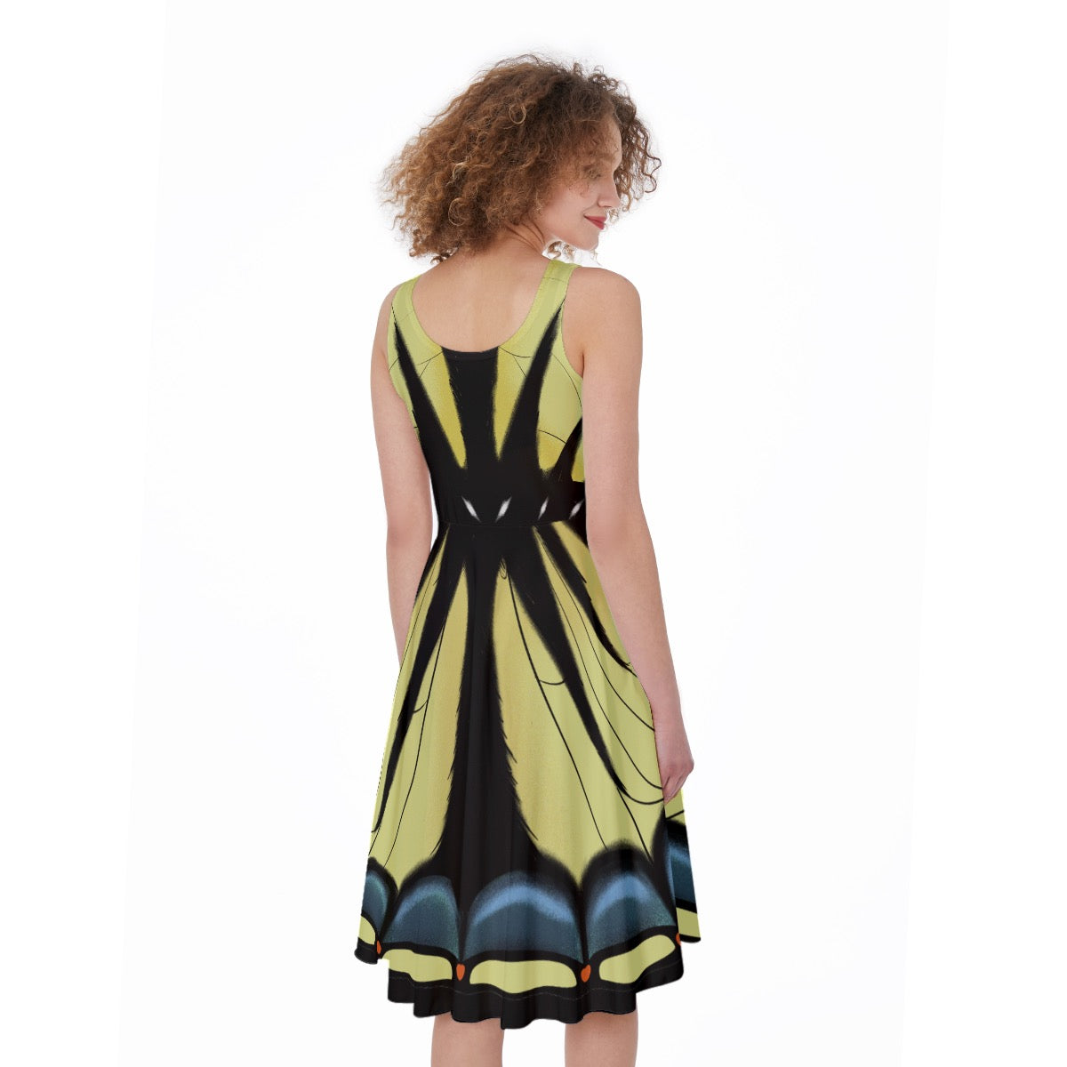 Tiger Swallowtail Sleeveless Skater Dress