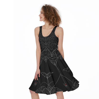 Black Widow Dress- Skater dress