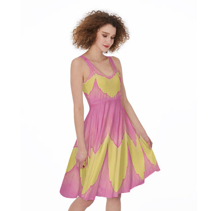 Rosy Maple Moth Sleeveless Skater Dress