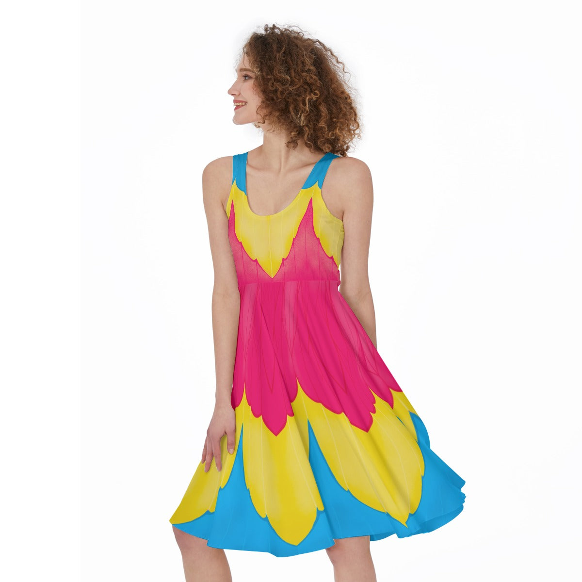 Pansexual pride dress- skater dress