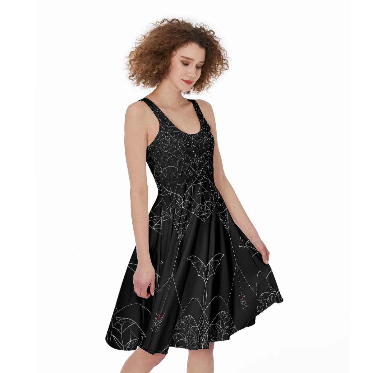 Black Widow Dress- Skater dress