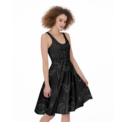 Black Widow Dress- Skater dress
