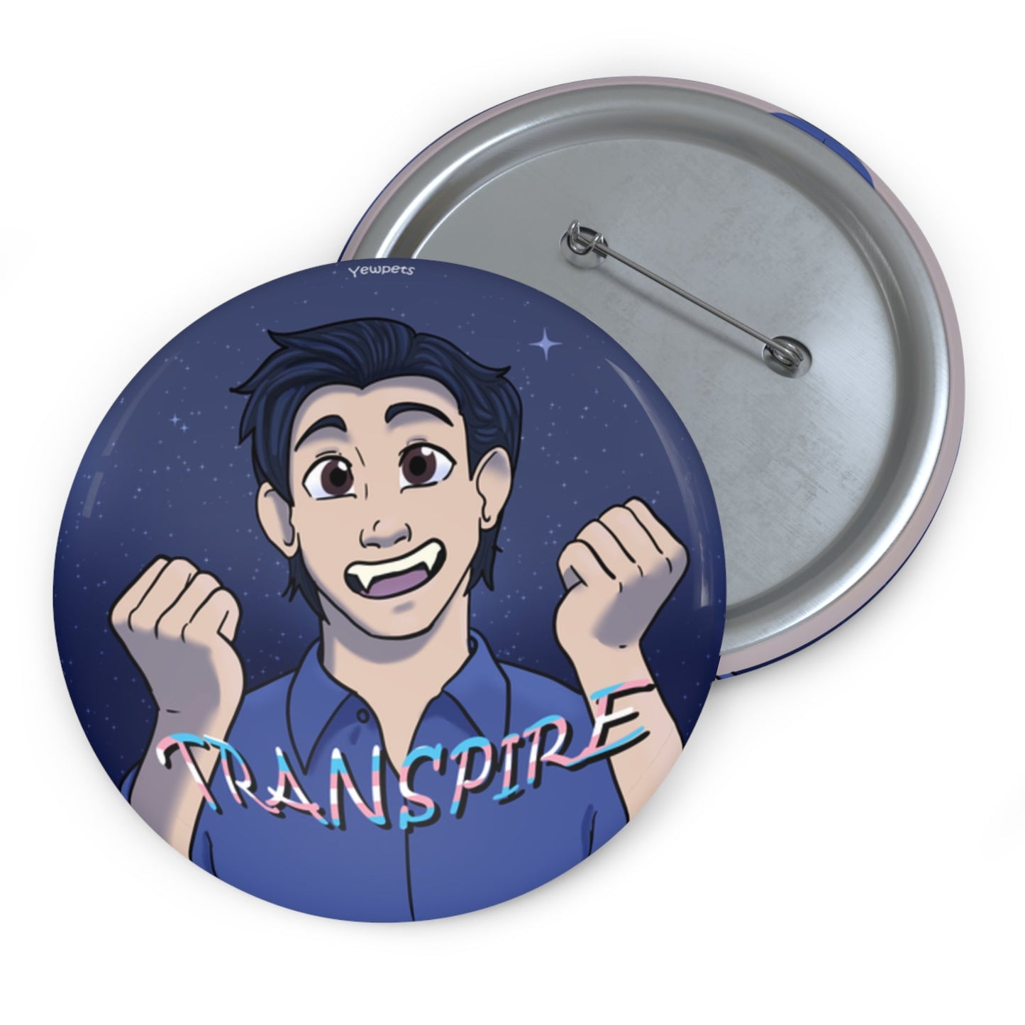Transgender pride- Transpire pinback button
