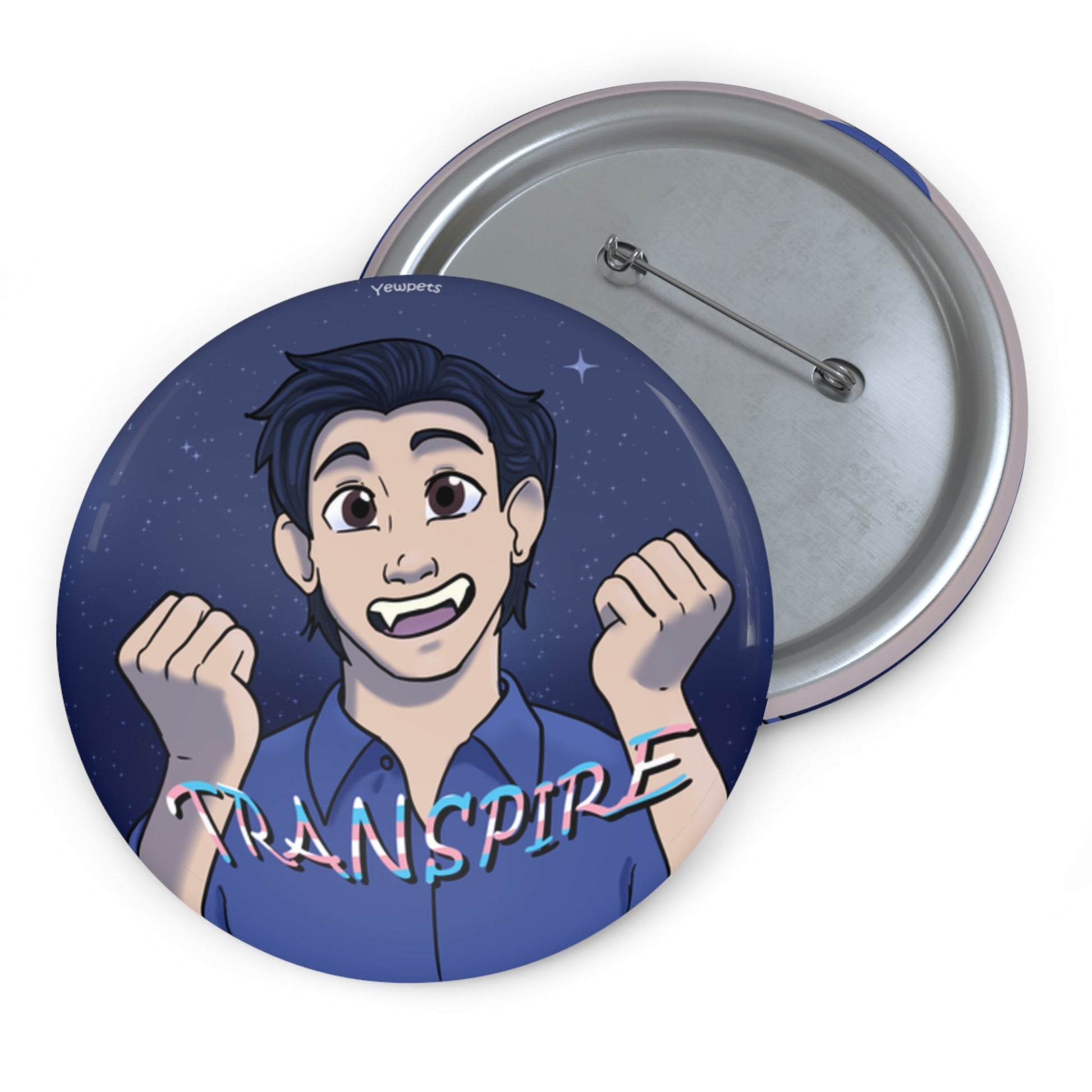 Transgender pride- Transpire pinback button