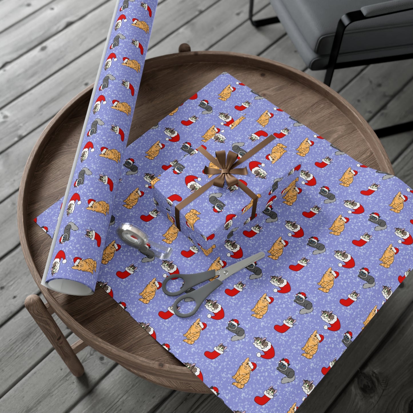 Cats in hats wrapping paper