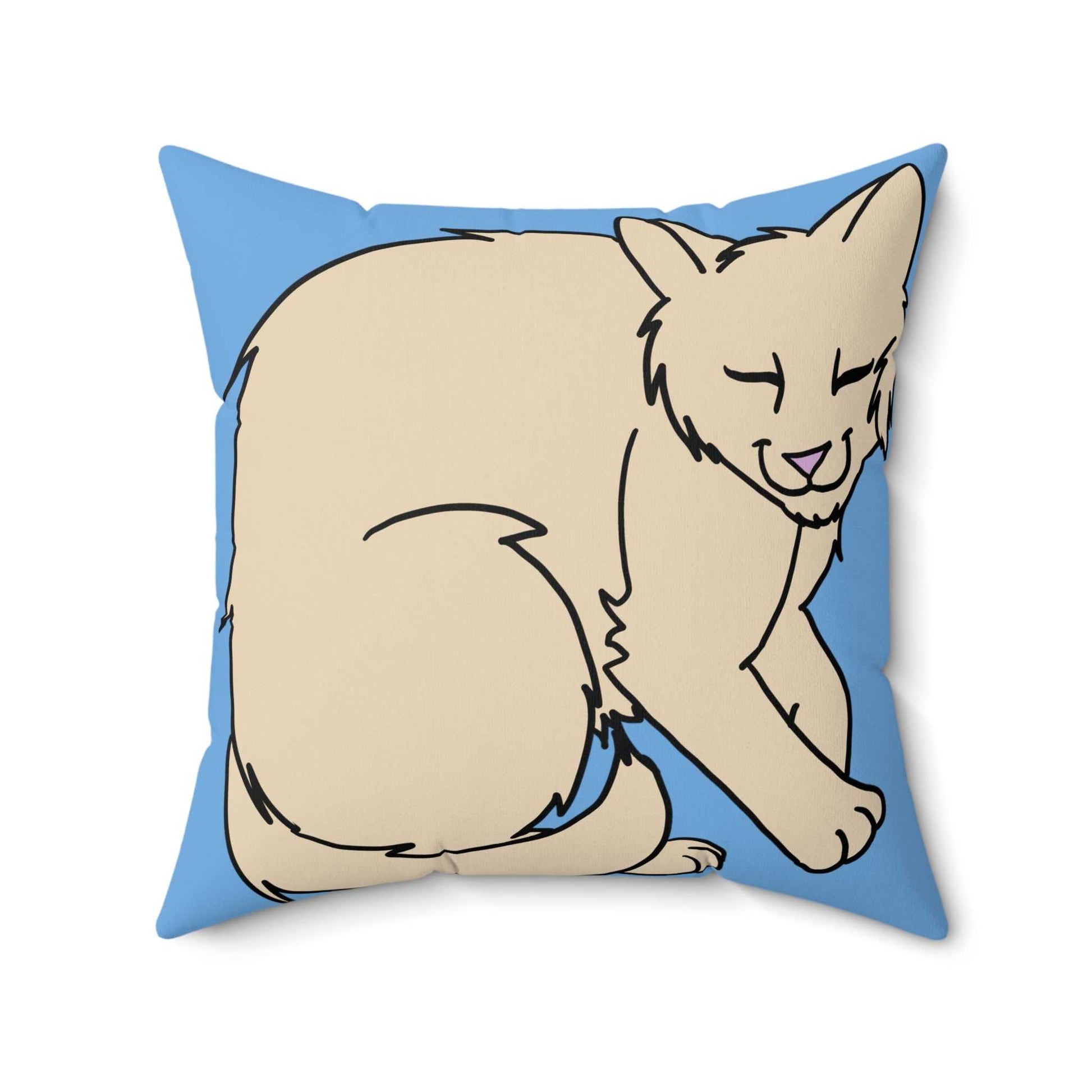 Cat pillow white