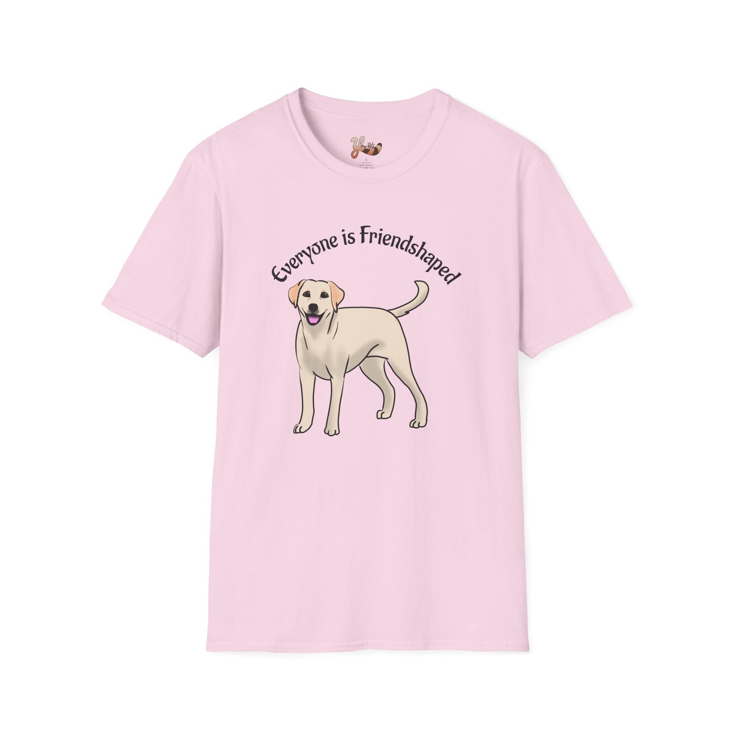 Yellow Lab Dog T-shirt- Everyone is friendshaped