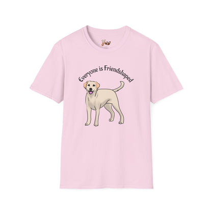 Yellow Lab Dog T-shirt- Everyone is friendshaped