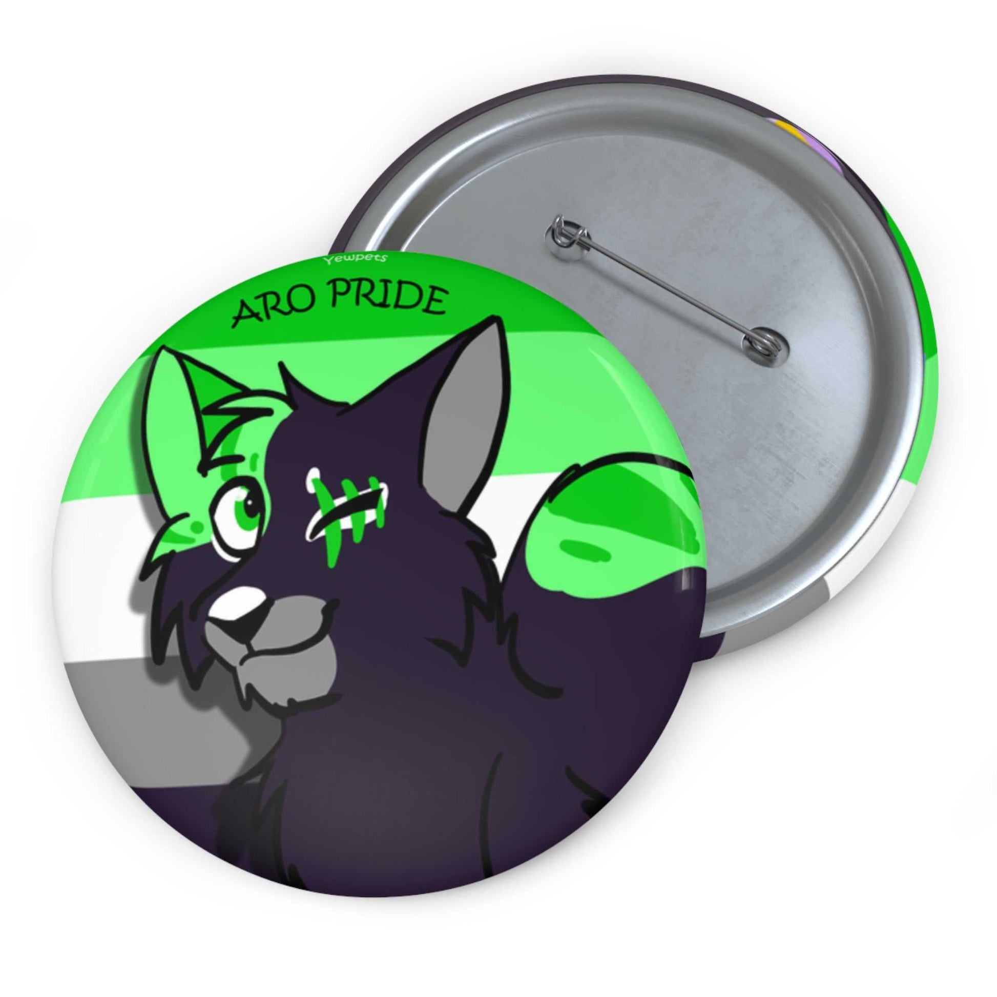 Aromantic Flag Pinback Button 